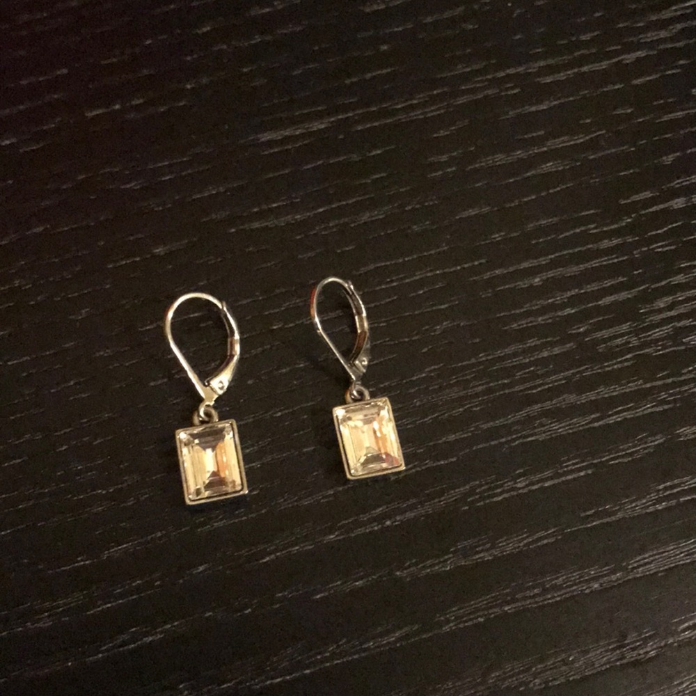 Designer costume square drop pendant earrings